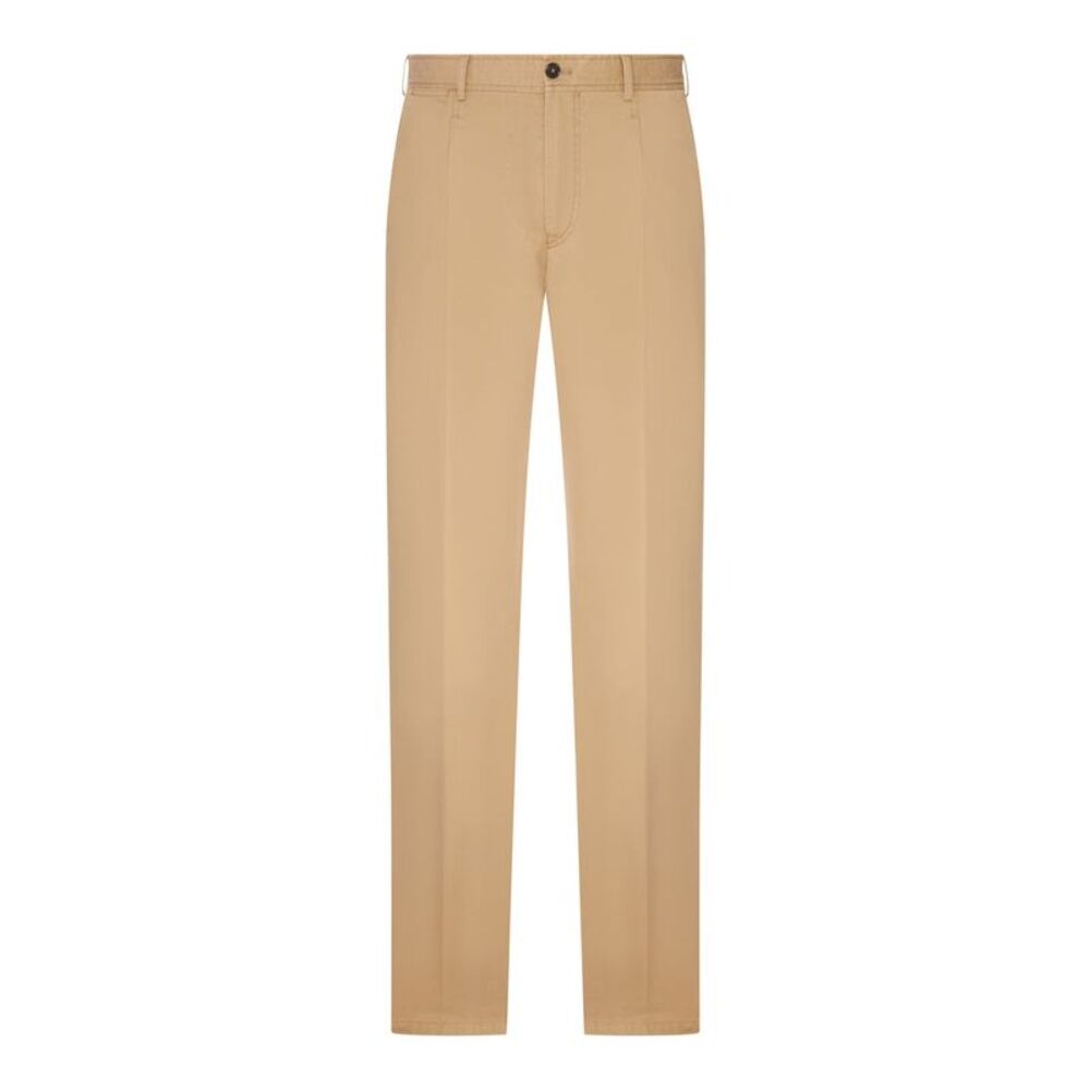 Pt Torino Men Cotton Chino Trousers With Ironed Crease